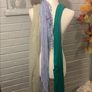 Lot of 3 scarves. One J. Crew.